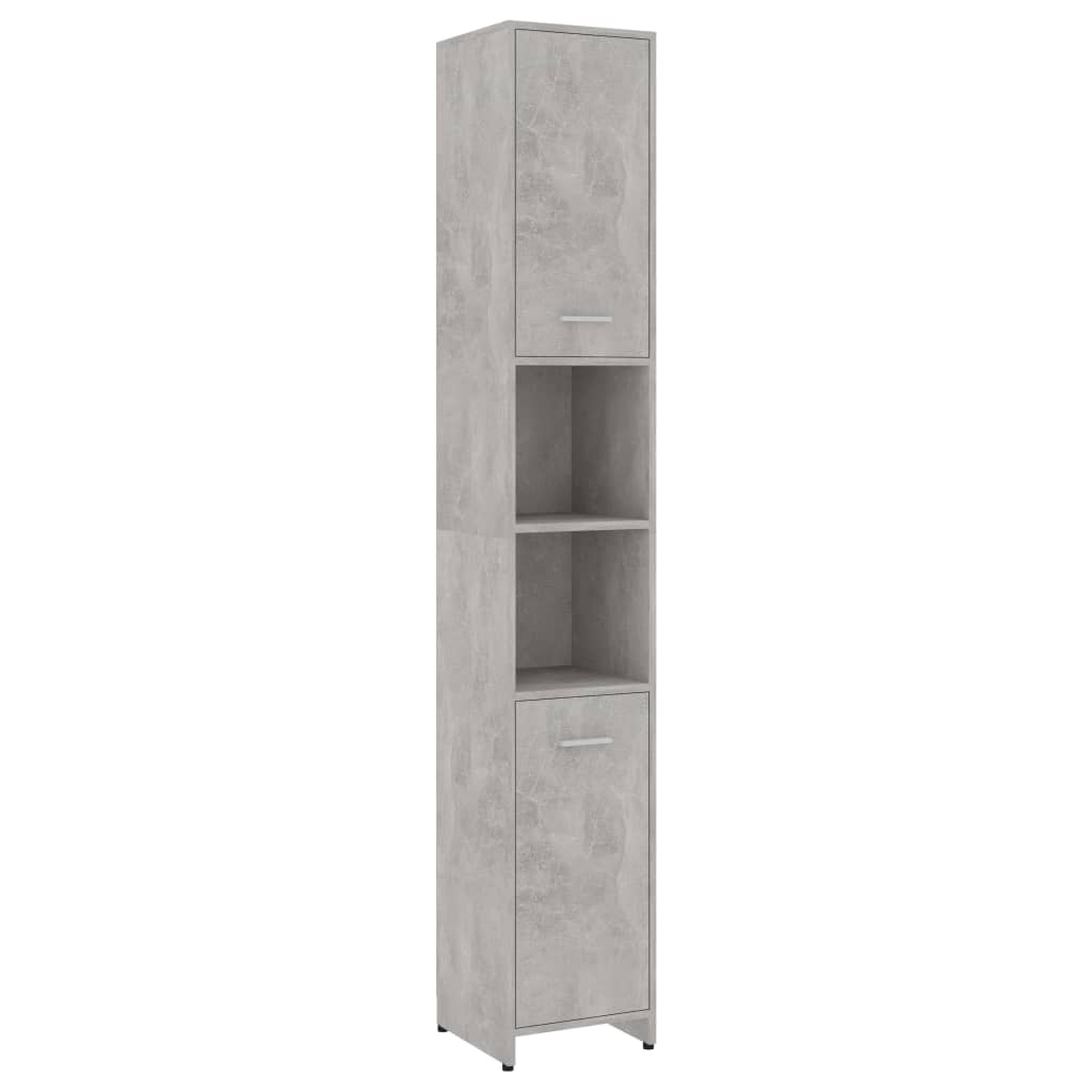 Meuble de salle de bain gris béton 30x30x183,5 cm en bois