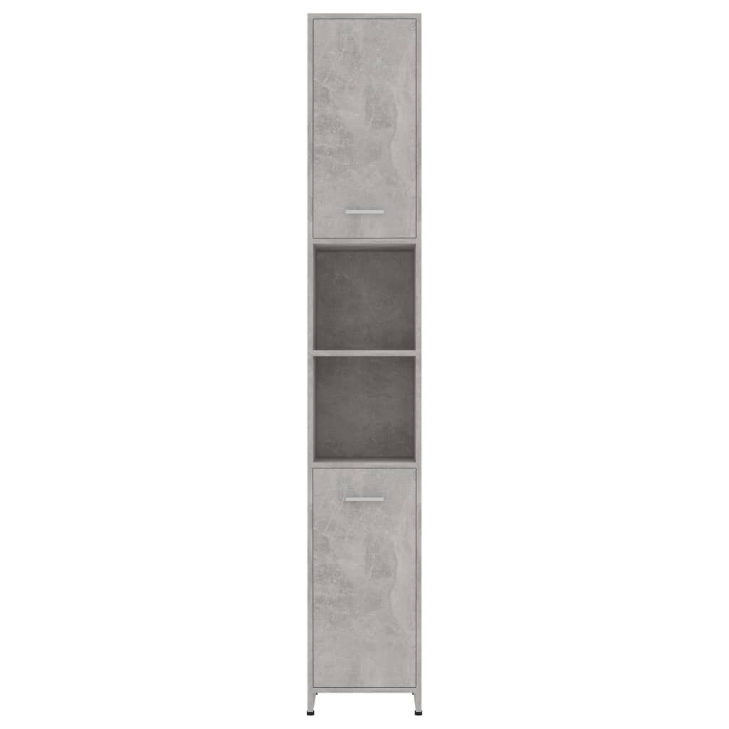 Meuble de salle de bain gris béton 30x30x183,5 cm en bois