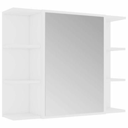 Bad-Spiegelschrank Weiß 80x20,5x64 cm Holzwerkstoff