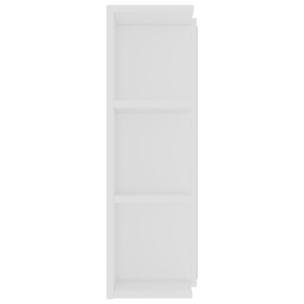 Armoire de toilette avec miroir blanc 80x20,5x64 cm en bois