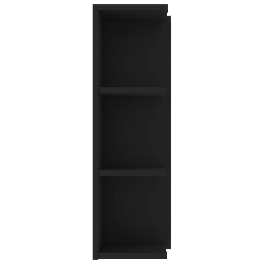 Armoire de toilette avec miroir noir 80x20,5x64 cm en bois