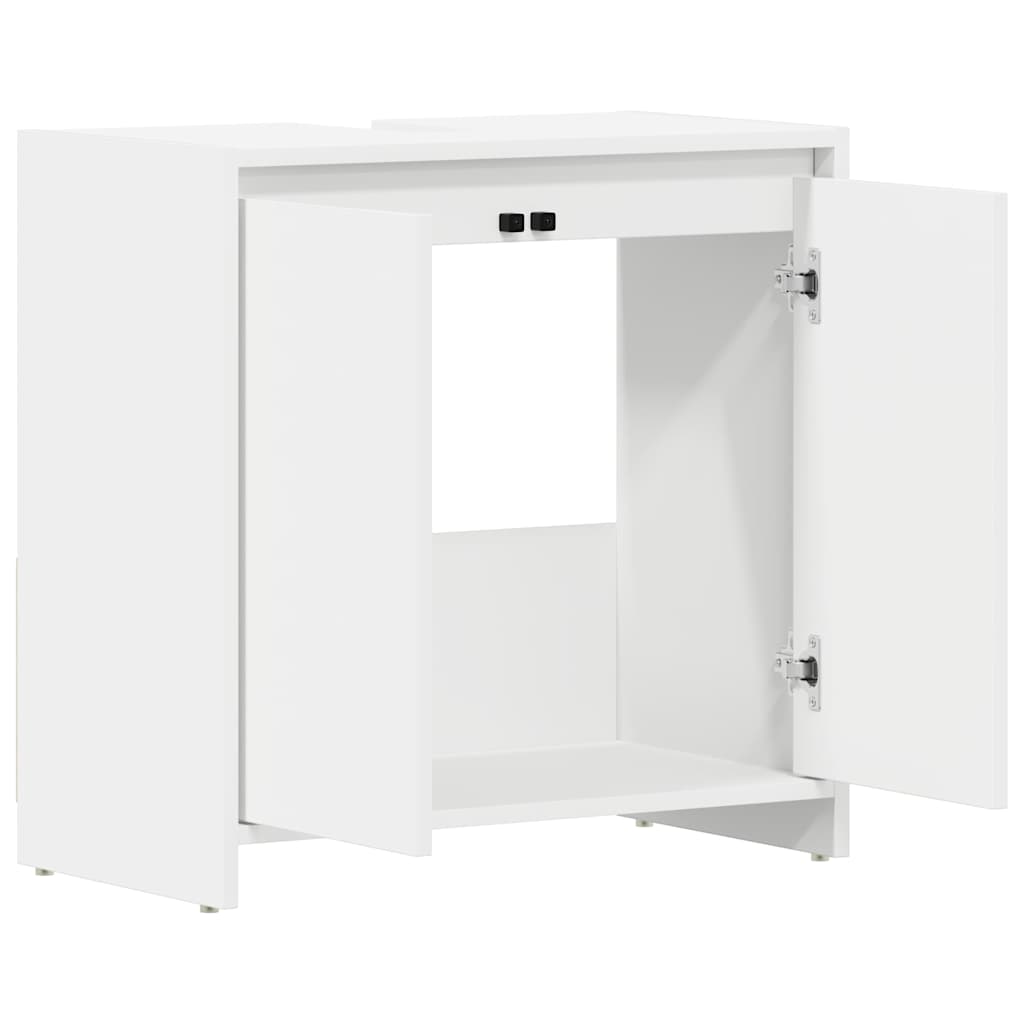 Badezimmerschrank Weiß 60x33x60 cm Holzwerkstoff