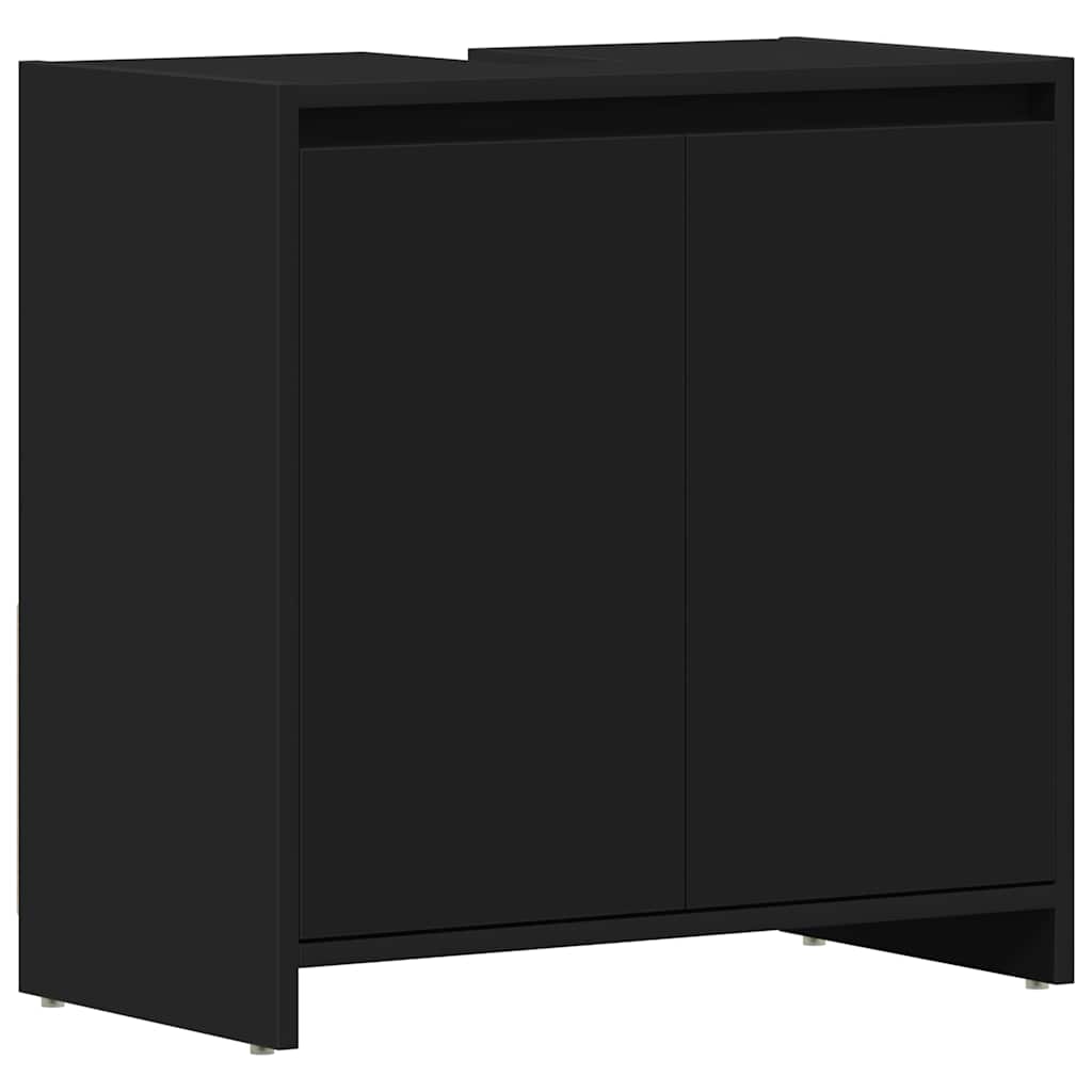 Badezimmerschrank Schwarz 60x33x60 cm Holzwerkstoff