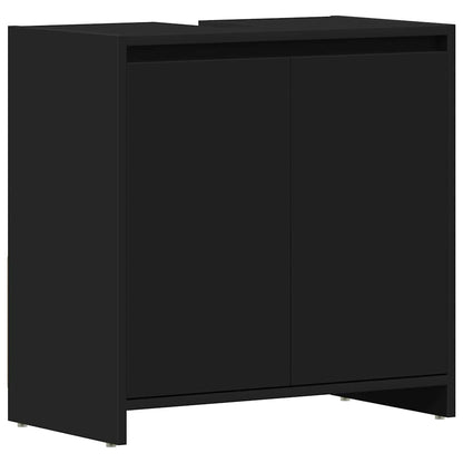 Badezimmerschrank Schwarz 60x33x60 cm Holzwerkstoff