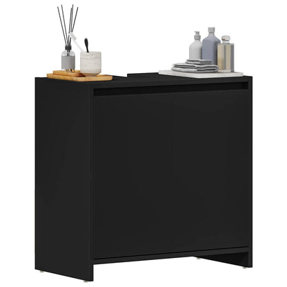 Badezimmerschrank Schwarz 60x33x60 cm Holzwerkstoff