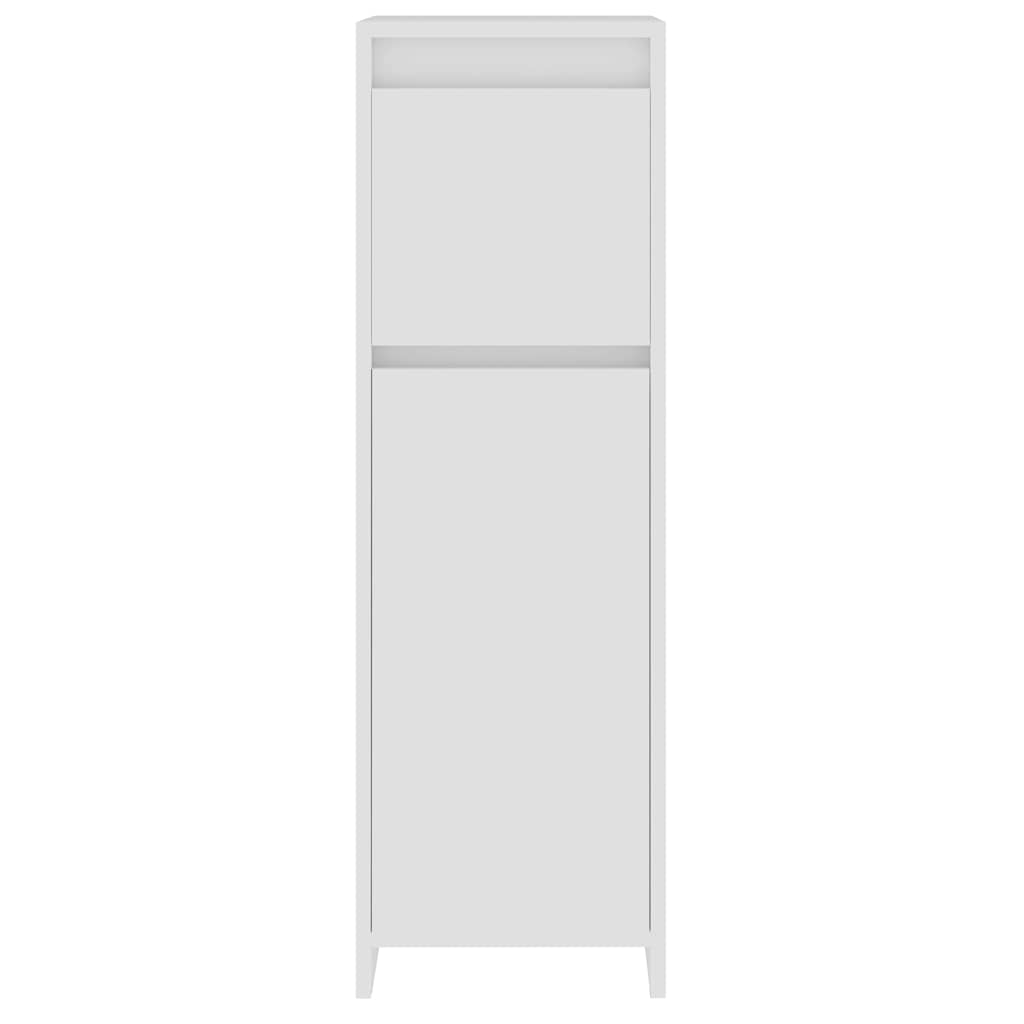 Badezimmerschrank Weiß 30x30x95 cm Holzwerkstoff