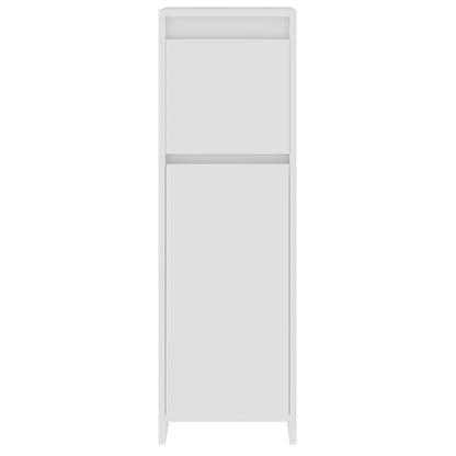 Badezimmerschrank Weiß 30x30x95 cm Holzwerkstoff