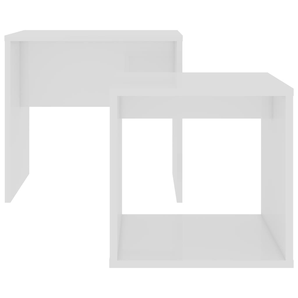 Ensemble table basse blanc 48x30x45 cm en bois