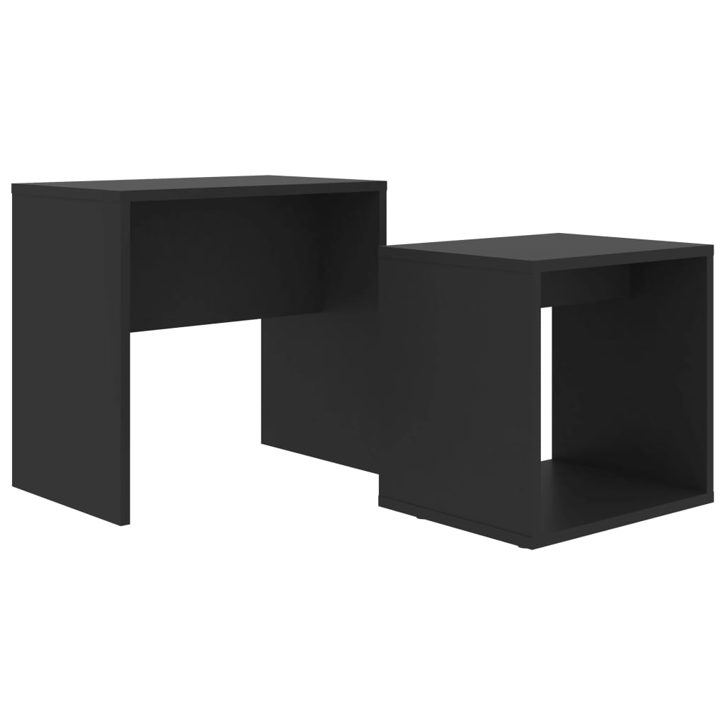 Coffee Table Set Black 48x30x45 cm Wood Material