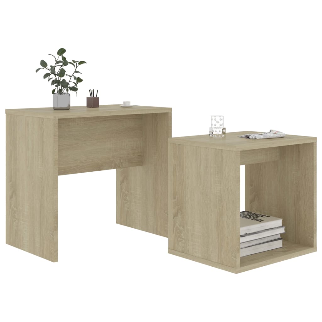 Ensemble de table basse chêne Sonoma 48 x 30 x 45 cm en bois