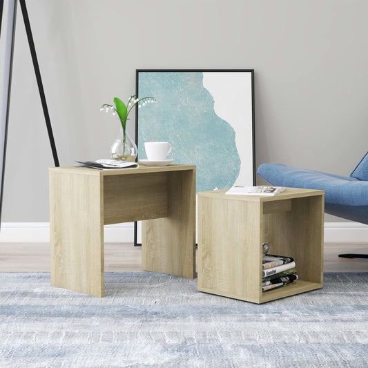 Ensemble de table basse chêne Sonoma 48 x 30 x 45 cm en bois