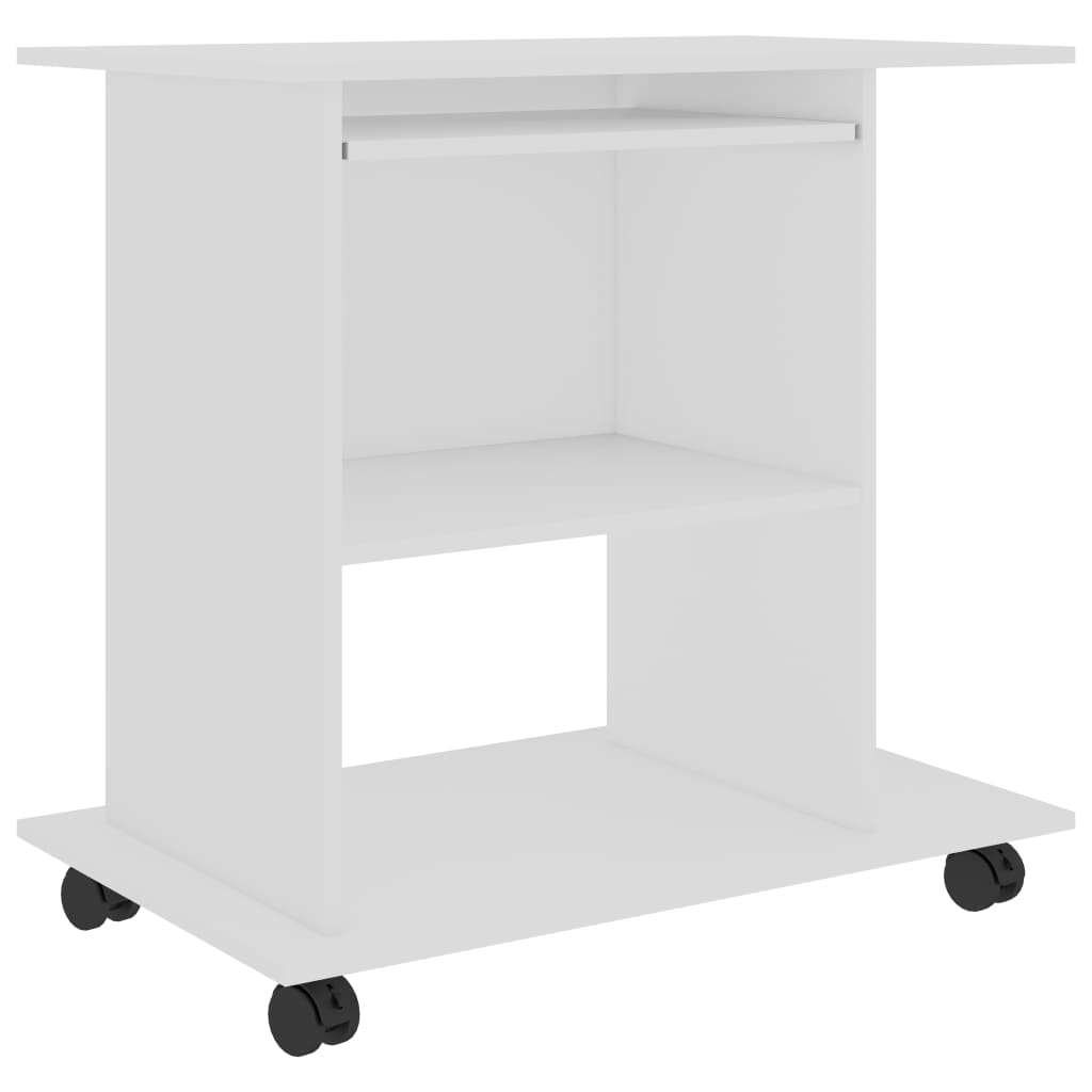 Bureau blanc 80x50x75 cm en bois