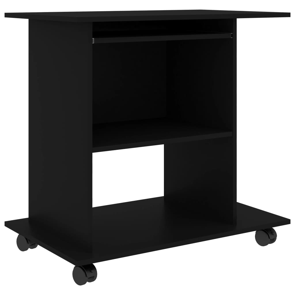 Bureau noir 80x50x75 cm en bois