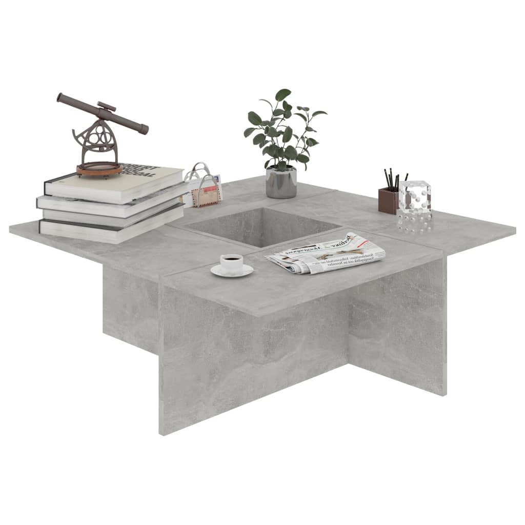 Couchtisch Betongrau 79,5x79,5x30 cm Holzwerkstoff