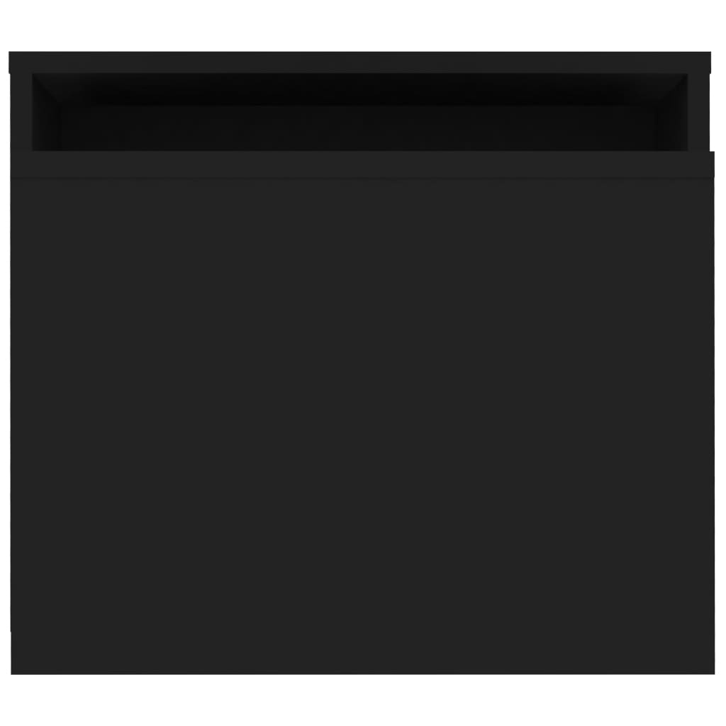 Coffee Table Set Black 100x48x40 cm Wood Material
