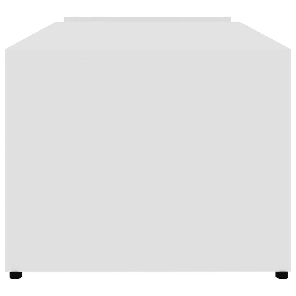 Table basse blanche 90x45x35 cm en bois