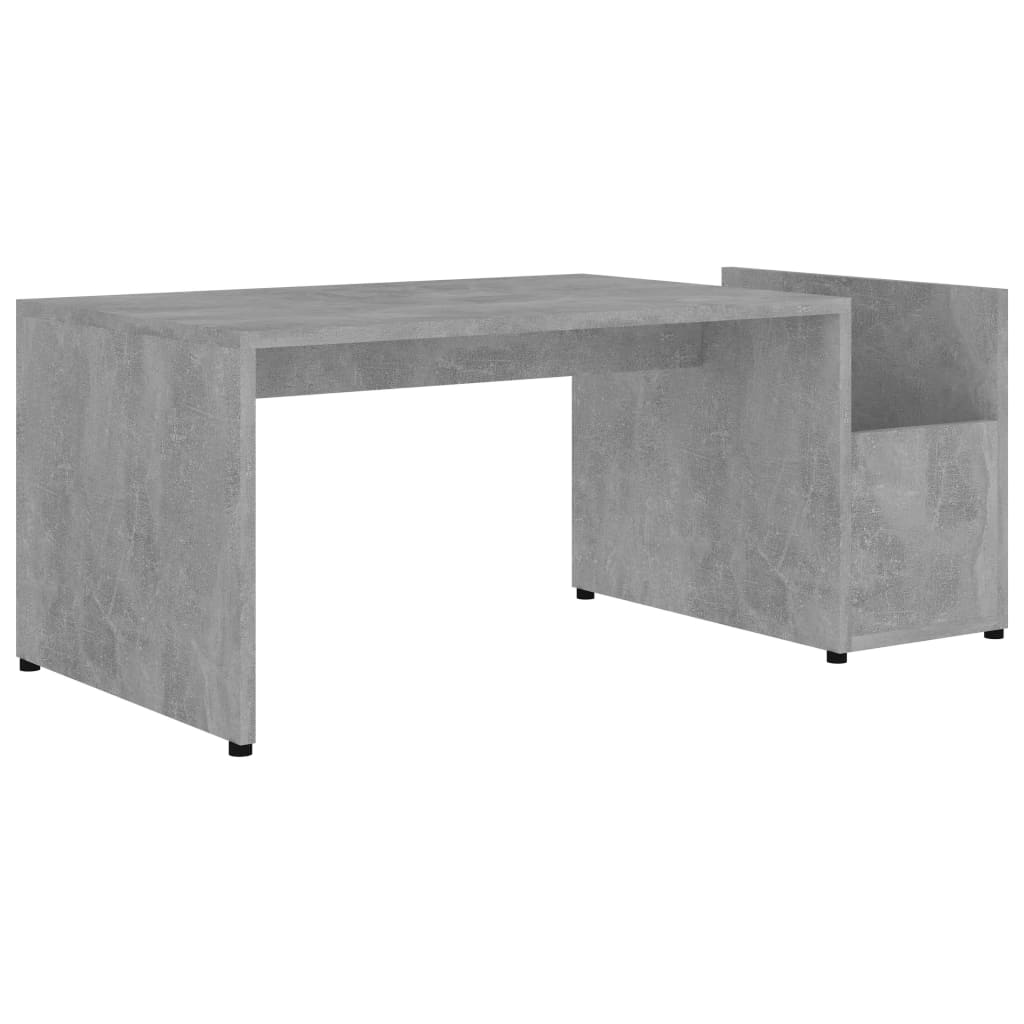 Table basse gris béton 90x45x35 cm en bois