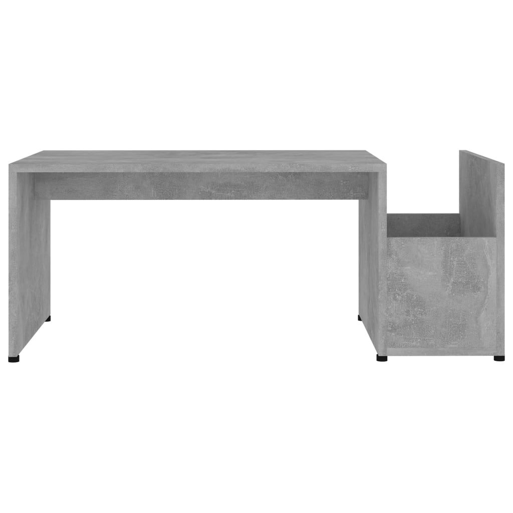 Table basse gris béton 90x45x35 cm en bois