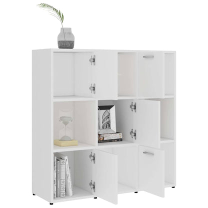 Bücherregal Weiß 90x30x90 cm Holzwerkstoff
