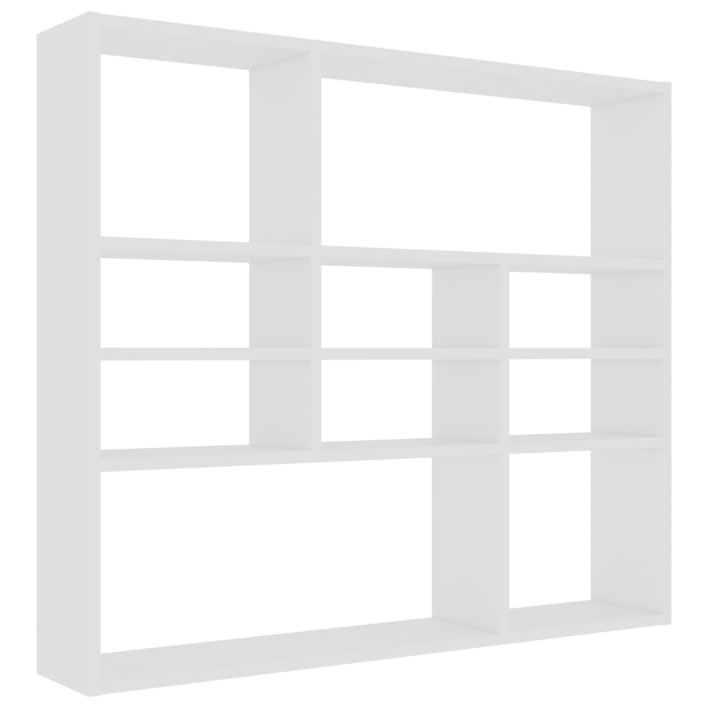 Wall Shelf White 90x16x78 cm Wood Material