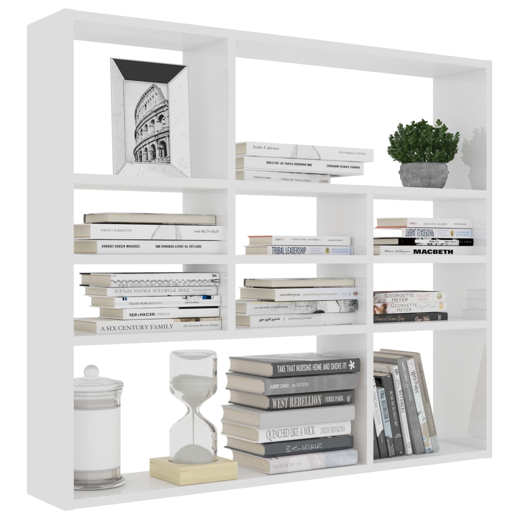 Wall Shelf White 90x16x78 cm Wood Material