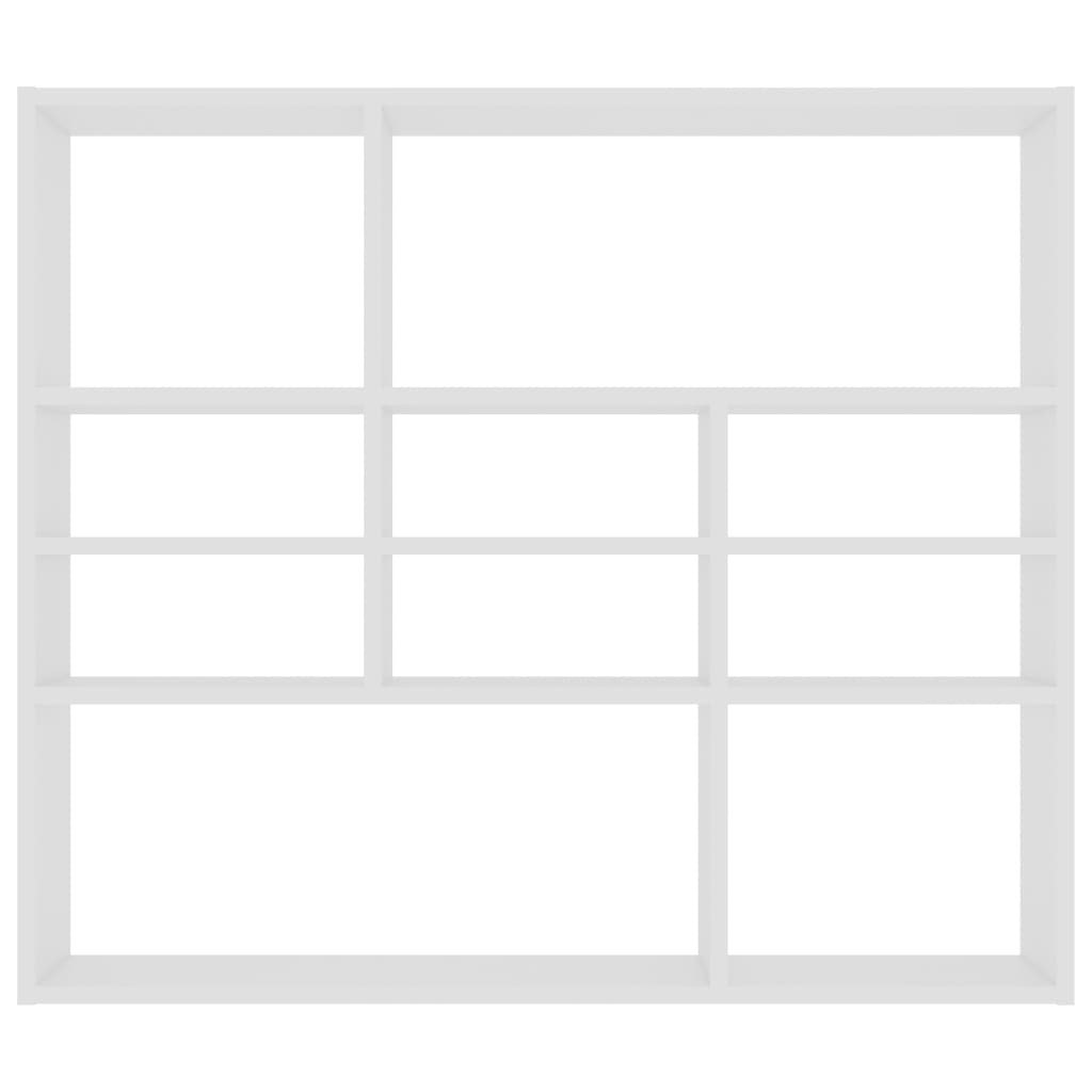 Wall Shelf White 90x16x78 cm Wood Material