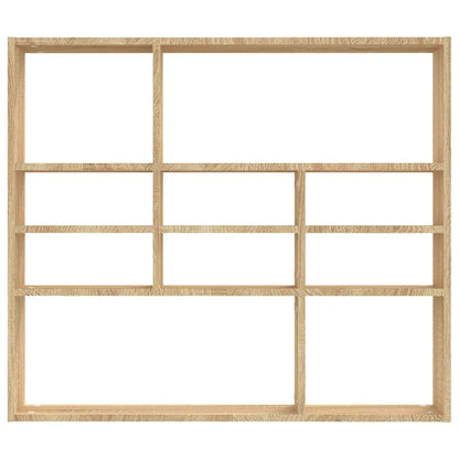 Wandregal Sonoma-Eiche 90x16x78 cm Holzwerkstoff