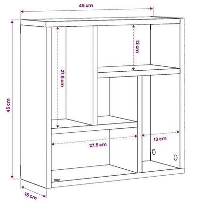 Wandregal Weiß 45x16x45 cm Holzwerkstoff