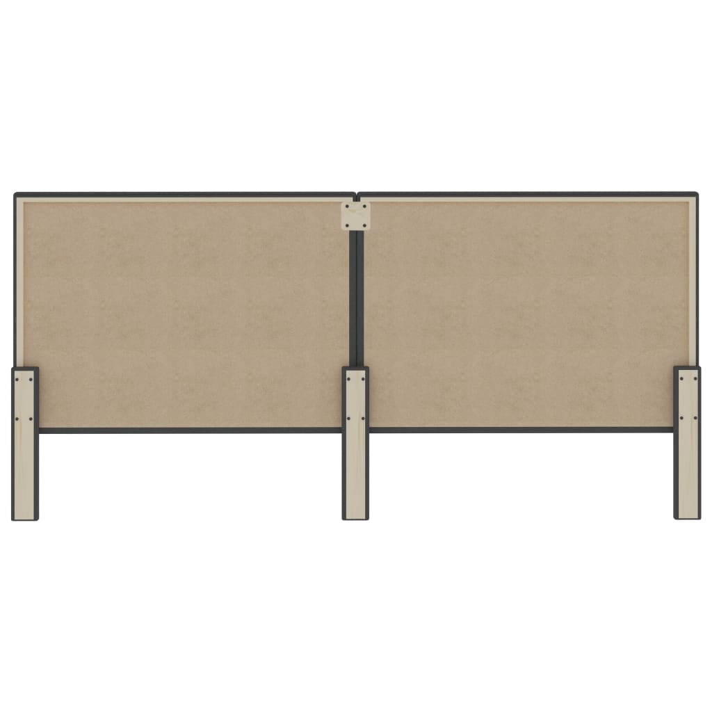 Boxspringbett Dunkelgrau Stoff 200x200 cm