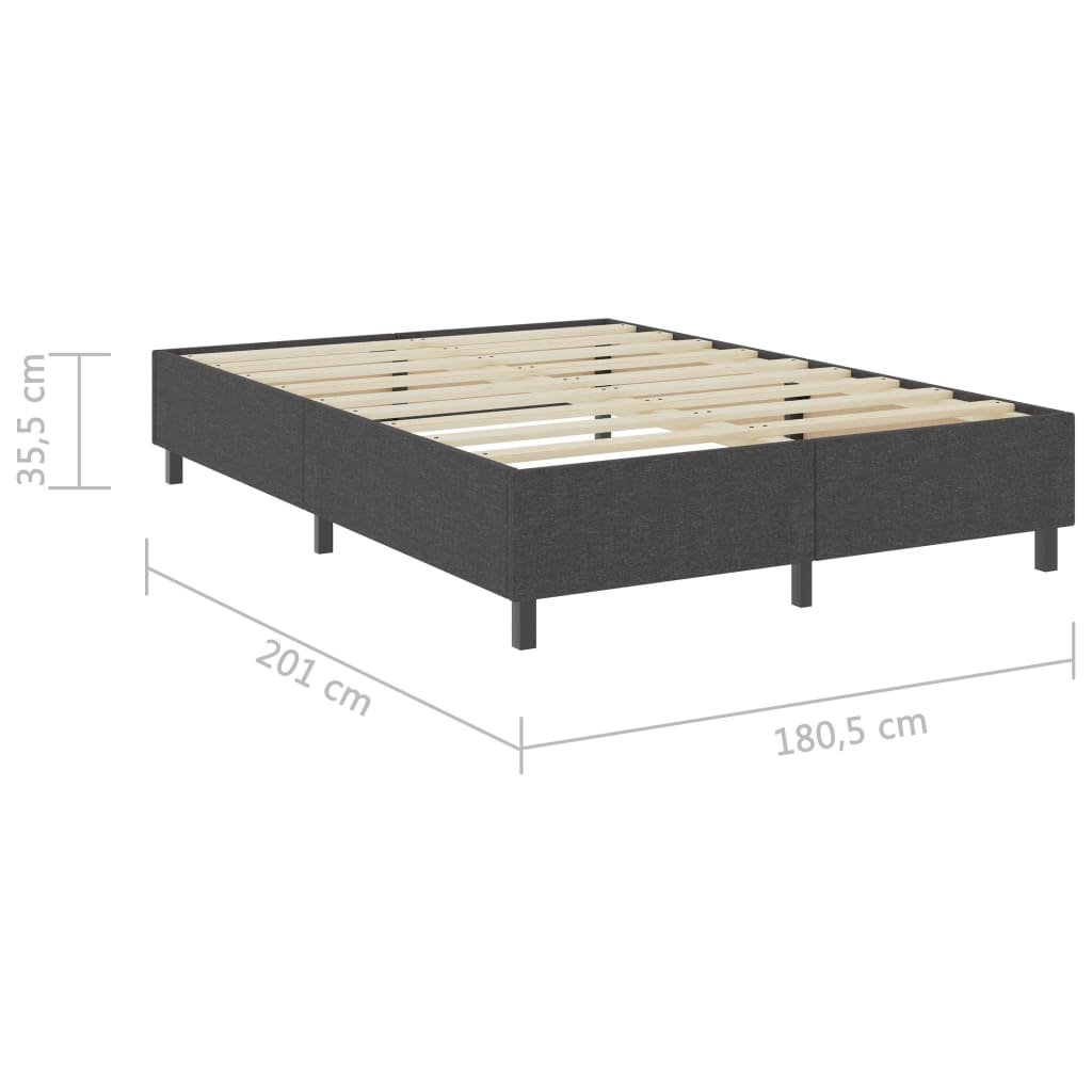 Boxspringbett Dunkelgrau Stoff 180x200 cm