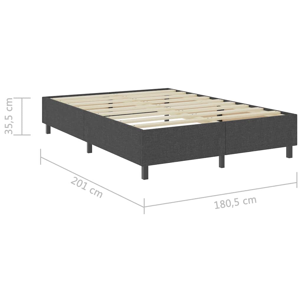 Boxspringbett Dunkelgrau Stoff 180x200 cm