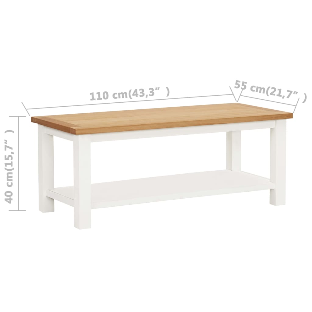 Table basse 110x55x40 cm en chêne massif