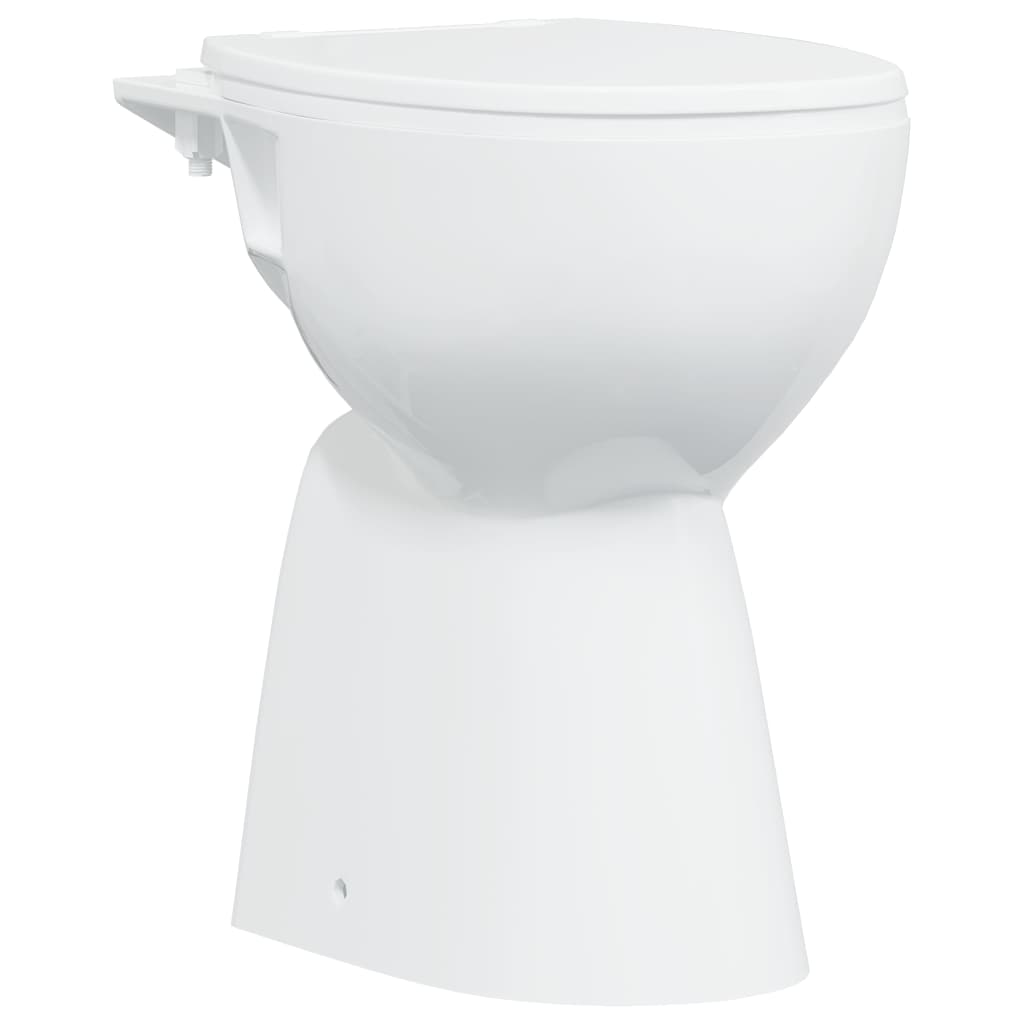 Randloses WC 7 cm Extra Höhe Soft-Close Keramik Weiß