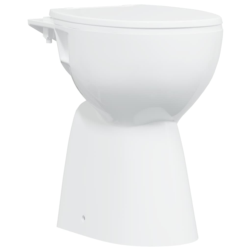 Randloses WC 7 cm Extra Höhe Soft-Close Keramik Weiß