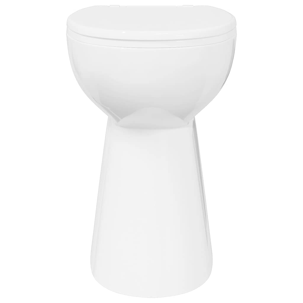 Randloses WC 7 cm Extra Höhe Soft-Close Keramik Weiß