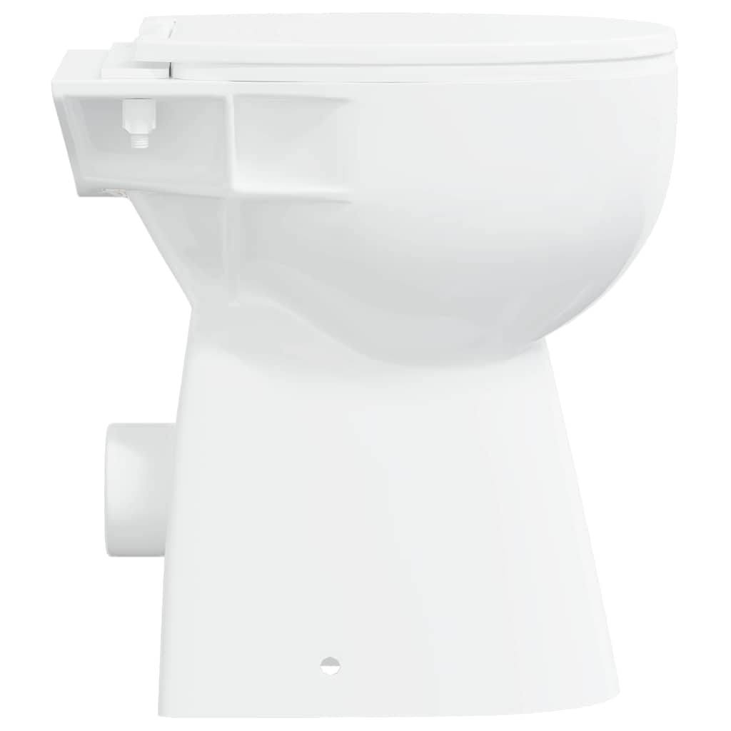 Randloses WC 7 cm Extra Höhe Soft-Close Keramik Weiß