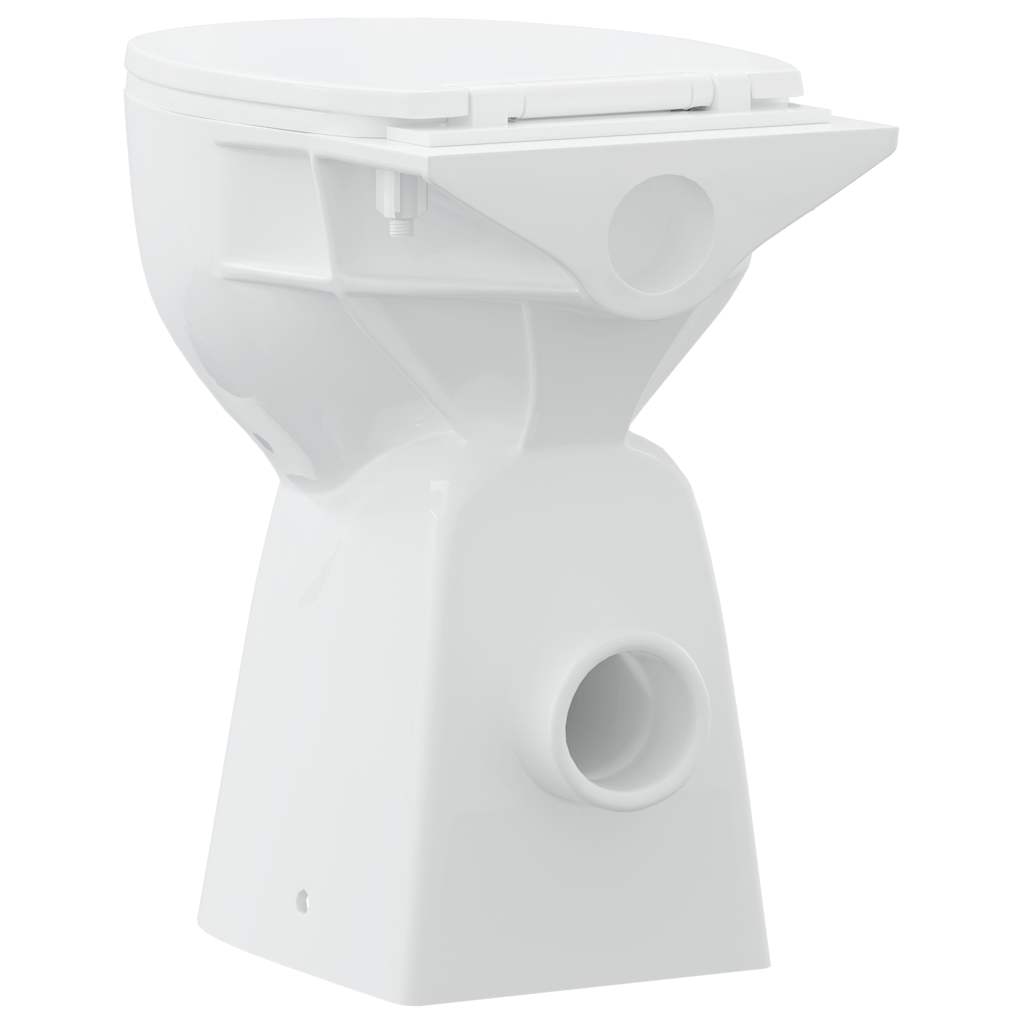 Randloses WC 7 cm Extra Höhe Soft-Close Keramik Weiß
