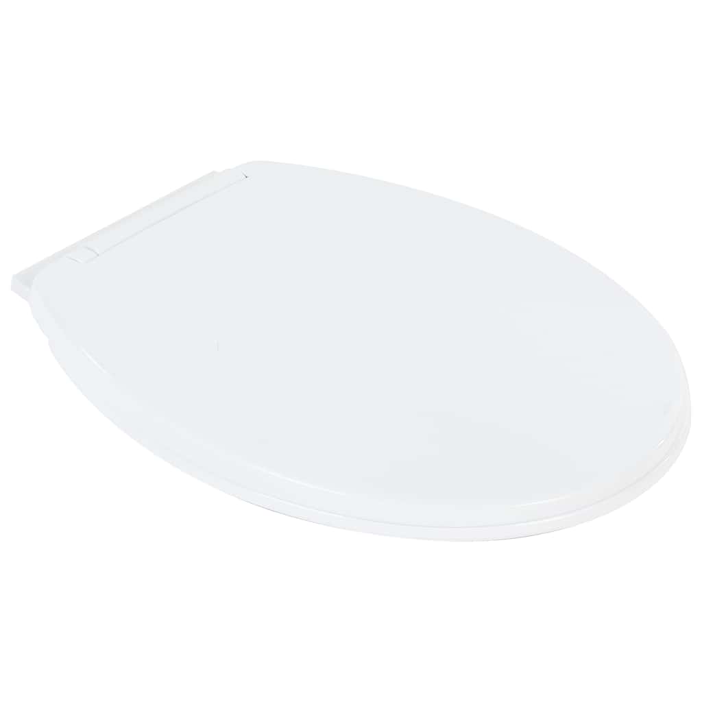 Randloses WC 7 cm Extra Höhe Soft-Close Keramik Weiß