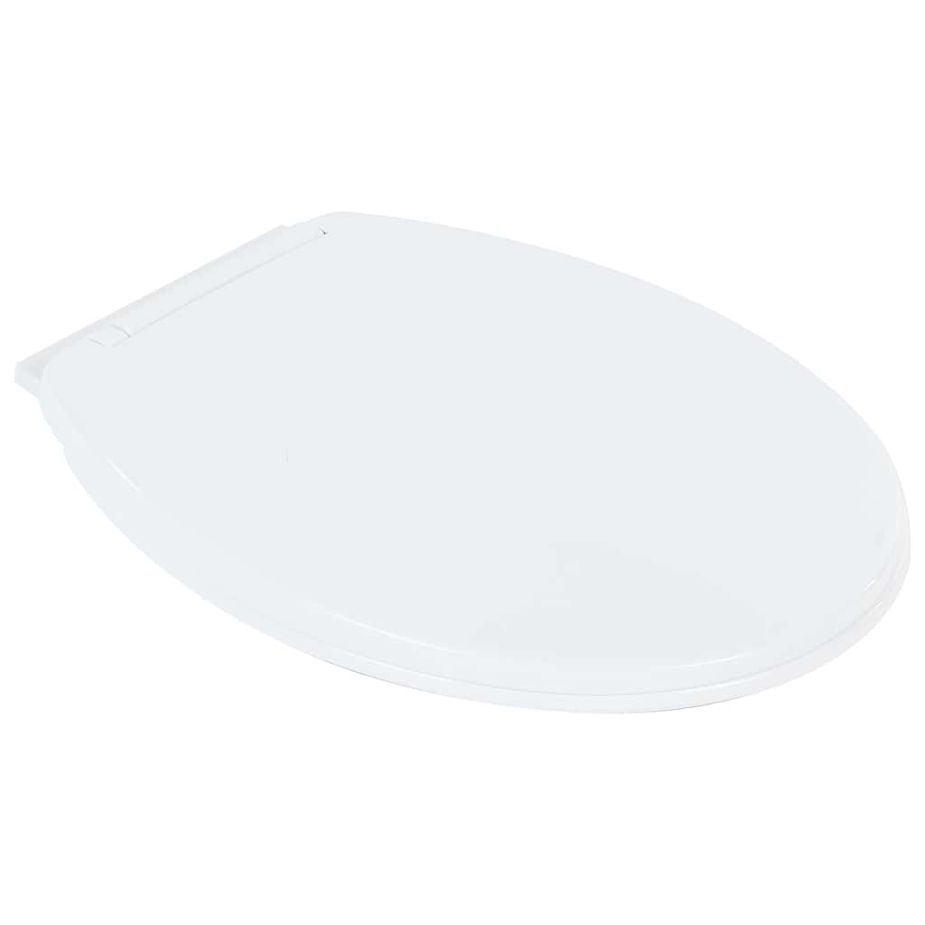 Randloses WC 7 cm Extra Höhe Soft-Close Keramik Weiß