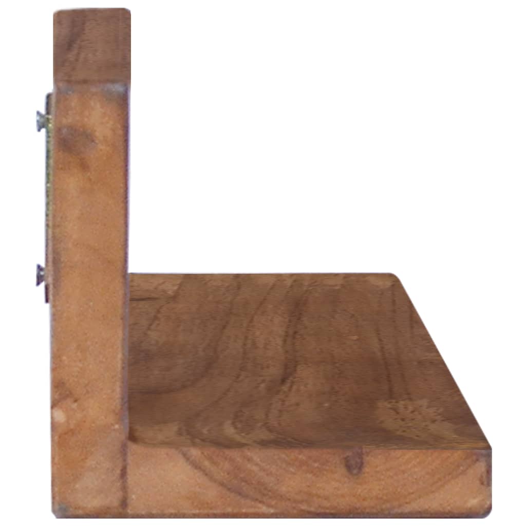 Wandregale 2 Stk. 120x10x10 cm Massivholz Teak