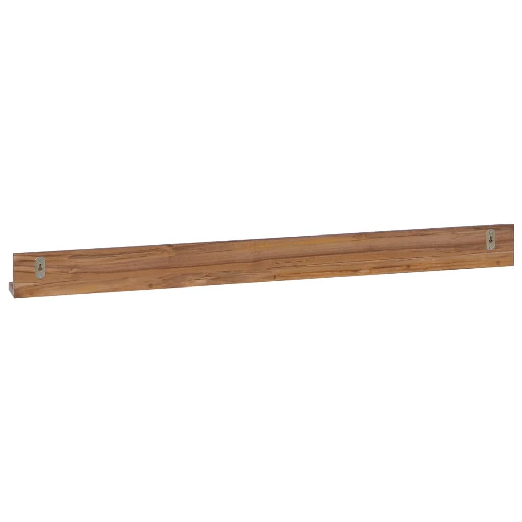 Wandregale 2 Stk. 120x10x10 cm Massivholz Teak