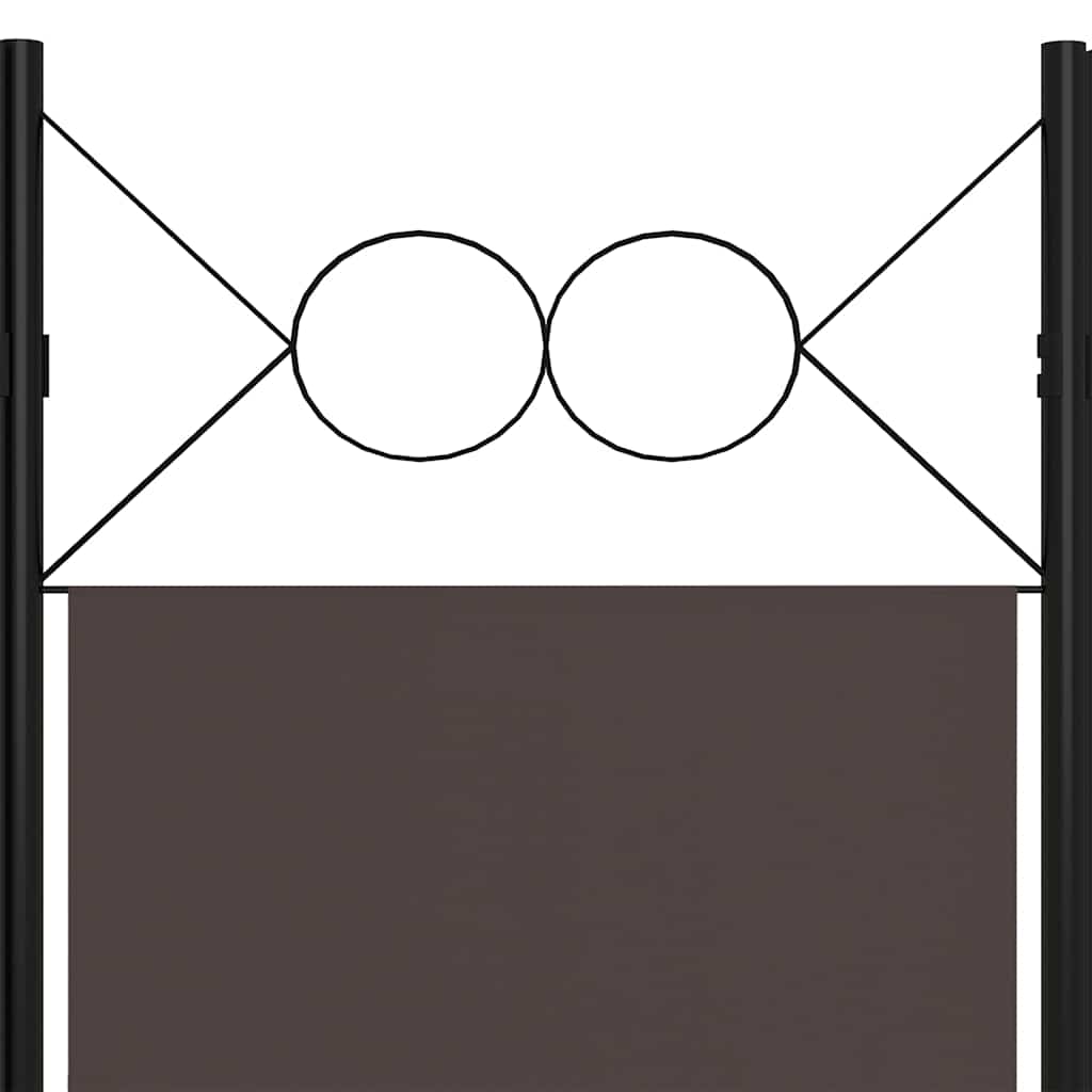 3-tlg. Raumteiler Braun 120 x 180 cm
