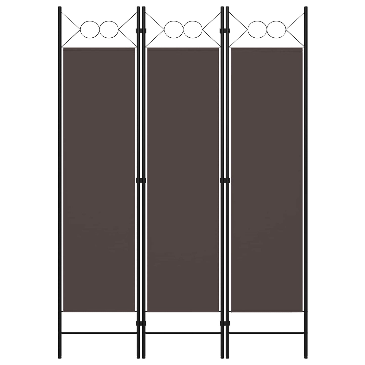 3-tlg. Raumteiler Braun 120 x 180 cm