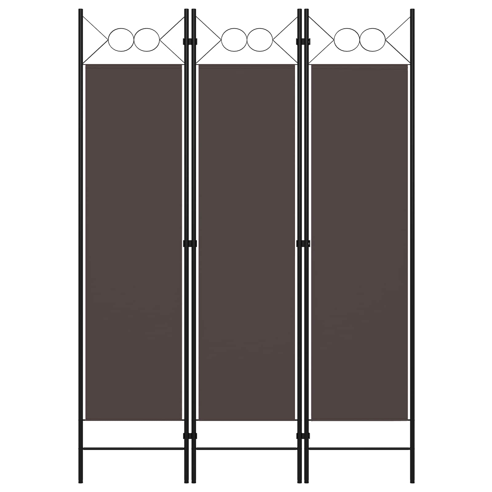 3-tlg. Raumteiler Braun 120 x 180 cm