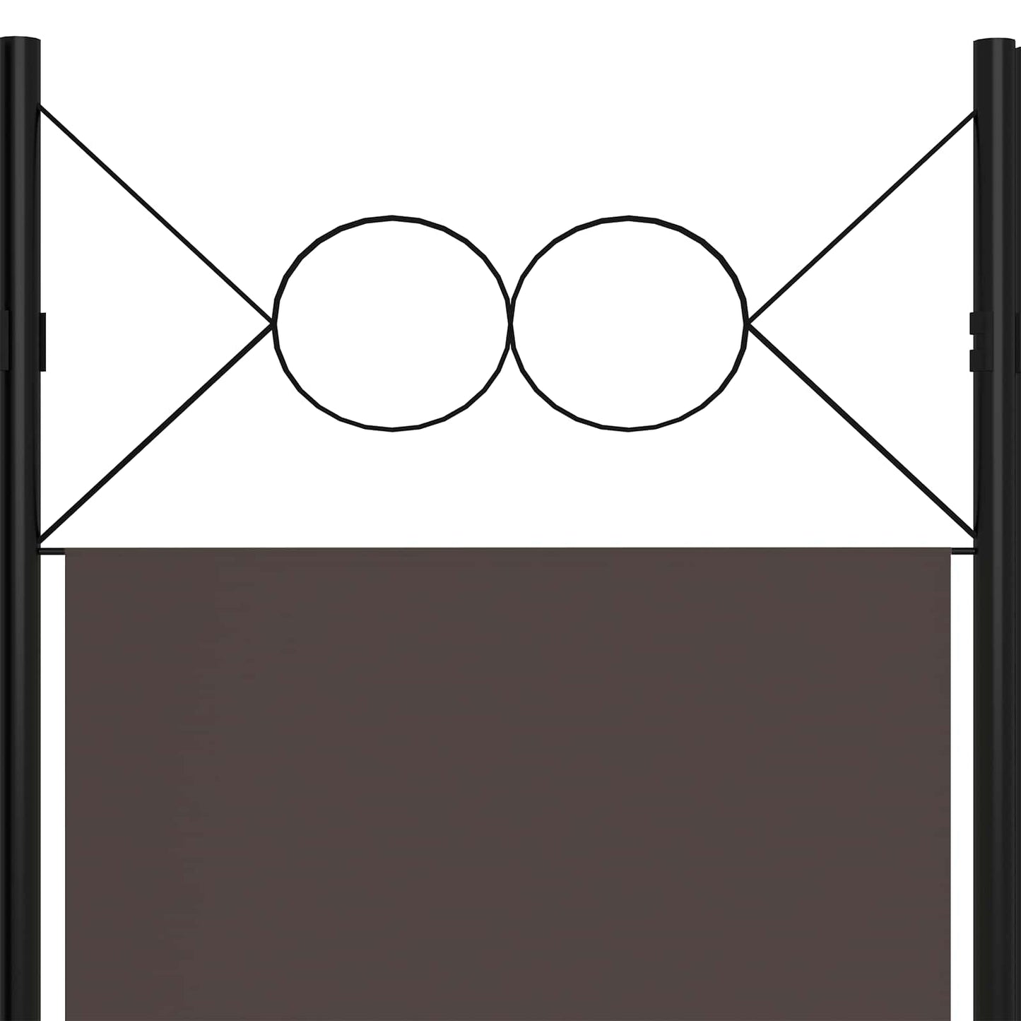 5-tlg. Raumteiler Braun 200 x 180 cm