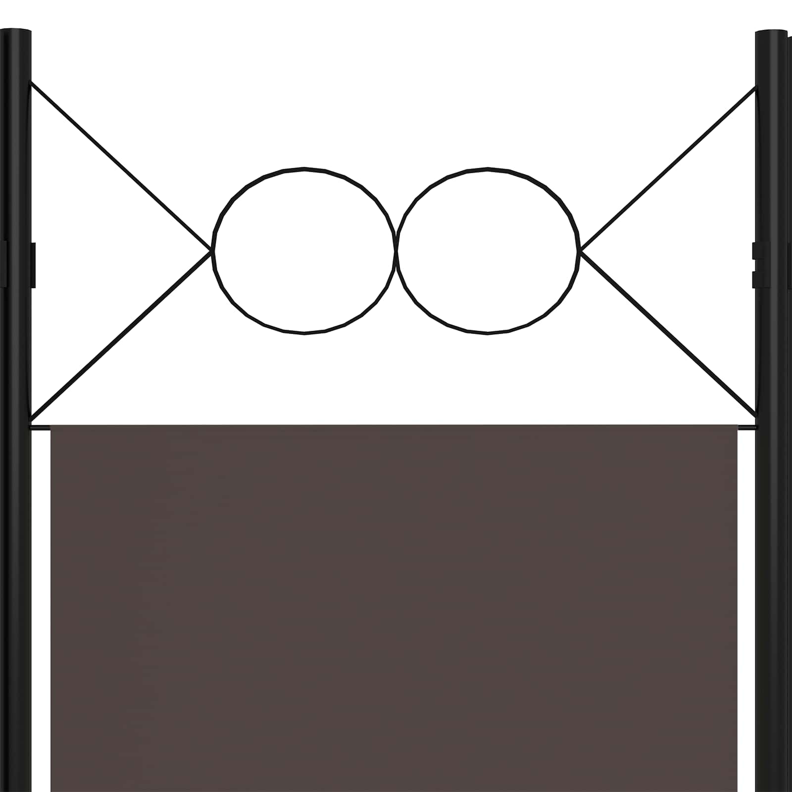 5-tlg. Raumteiler Braun 200 x 180 cm
