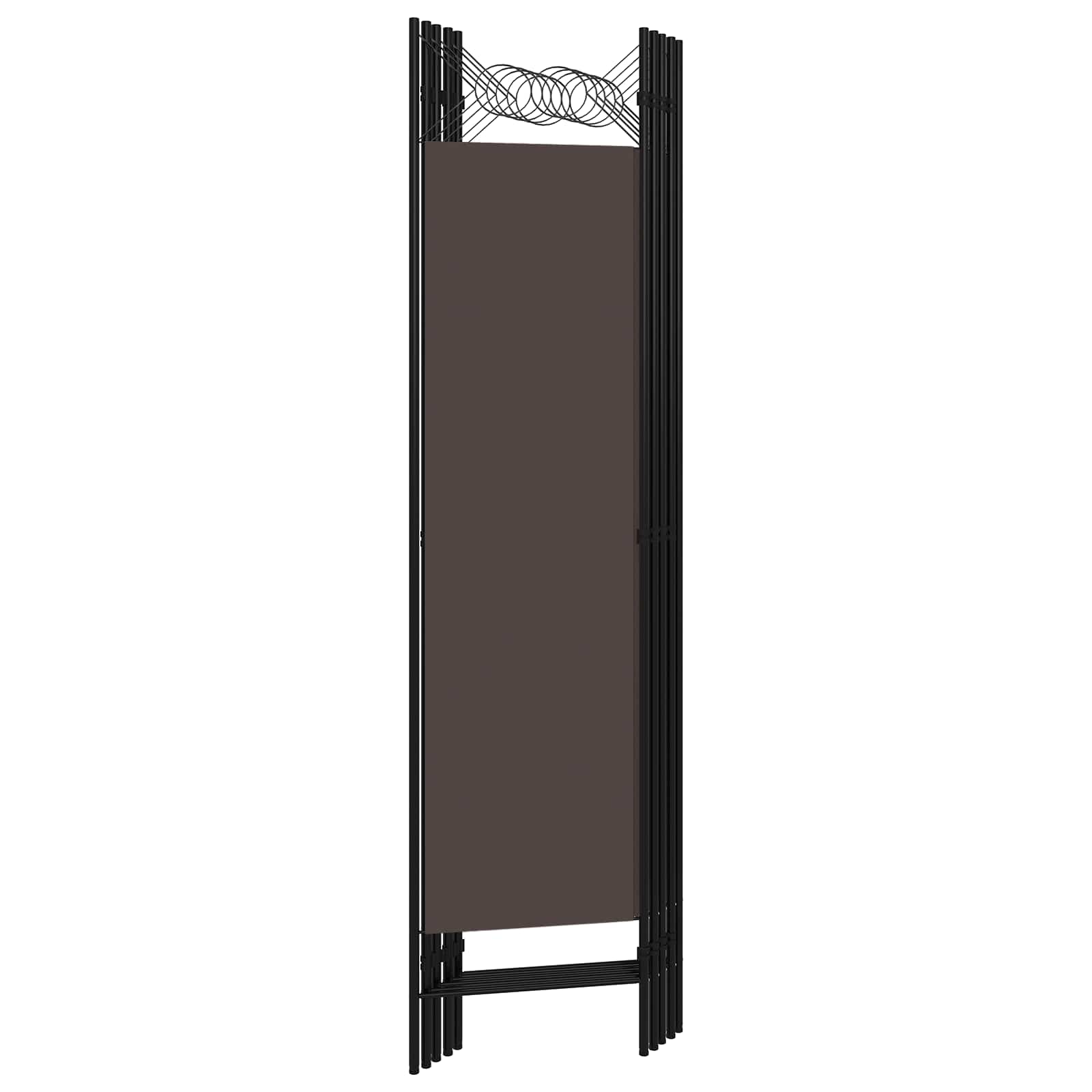 5-tlg. Raumteiler Braun 200 x 180 cm