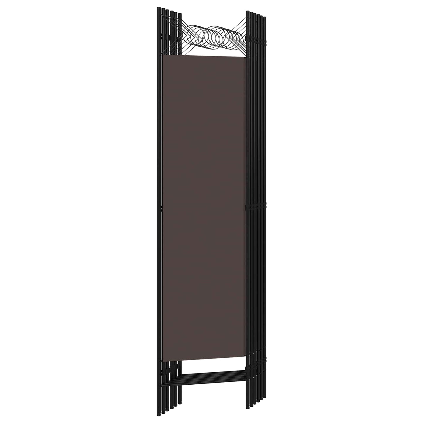6-tlg. Raumteiler Braun 240 x 180 cm