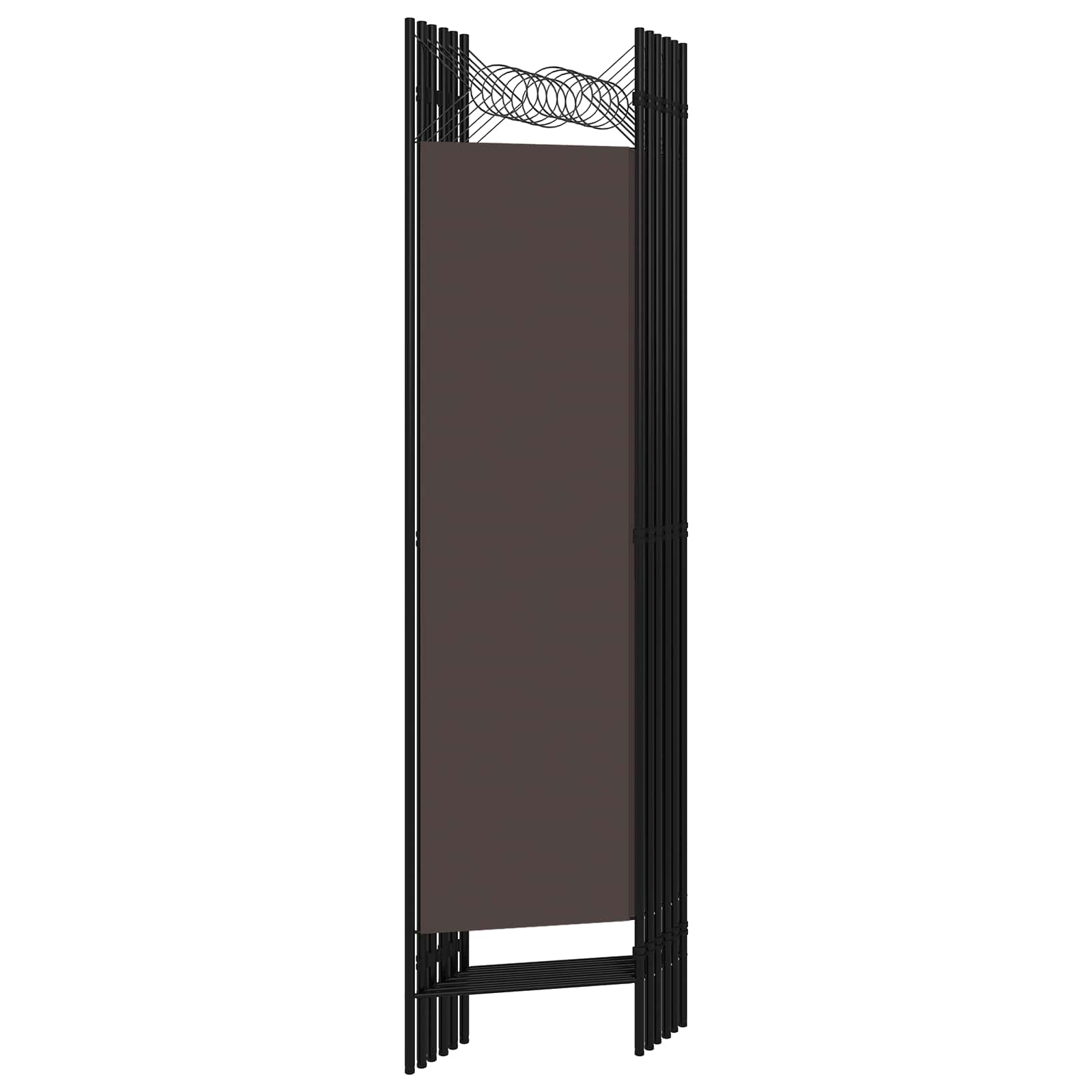 6-tlg. Raumteiler Braun 240 x 180 cm