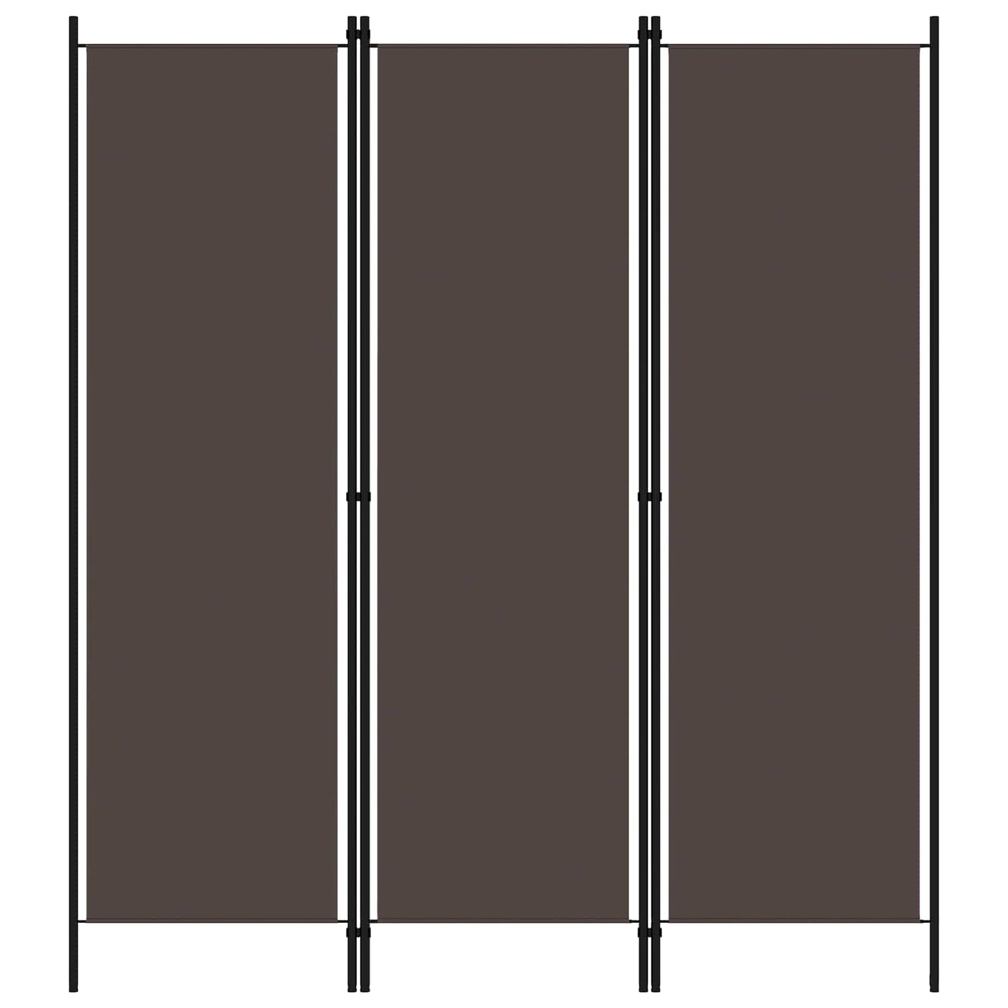 3-tlg. Raumteiler Braun 150x180 cm